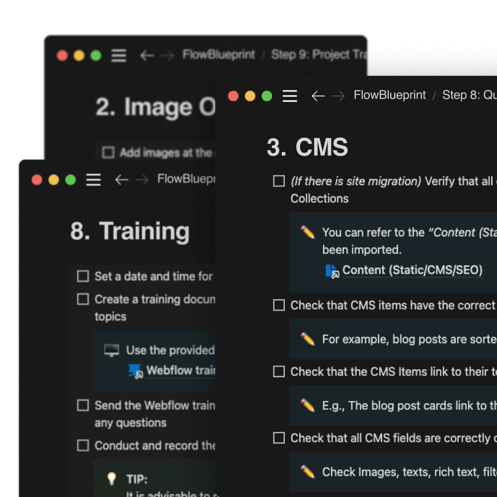 Webflow blueprint